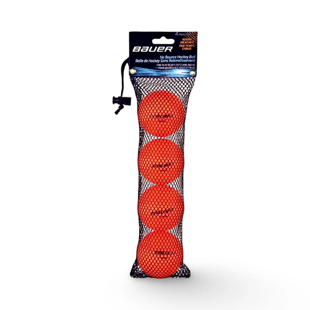 Bauer Streethockeyball Varm 4-pakning oransje