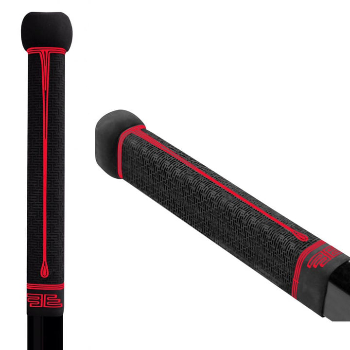 Buttendz FLUX Z Grip for hockeykølle svart med røde detaljer