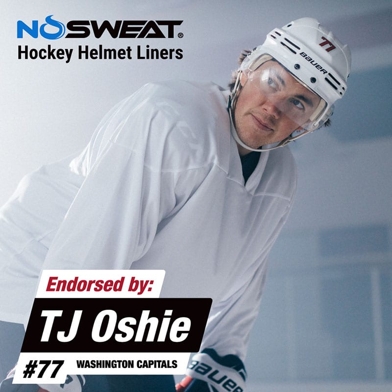 NoSweat hjelminnlegg for hockey TJ Oshie