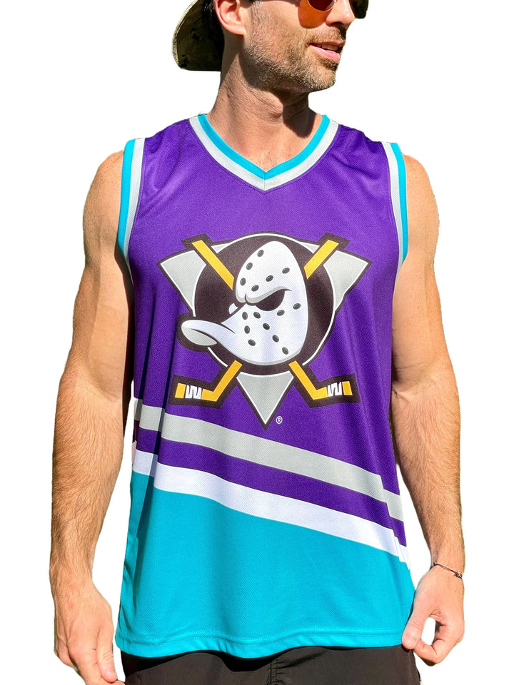 NHL Anaheim Ducks Lilla Retro Hockey Singlet for menn