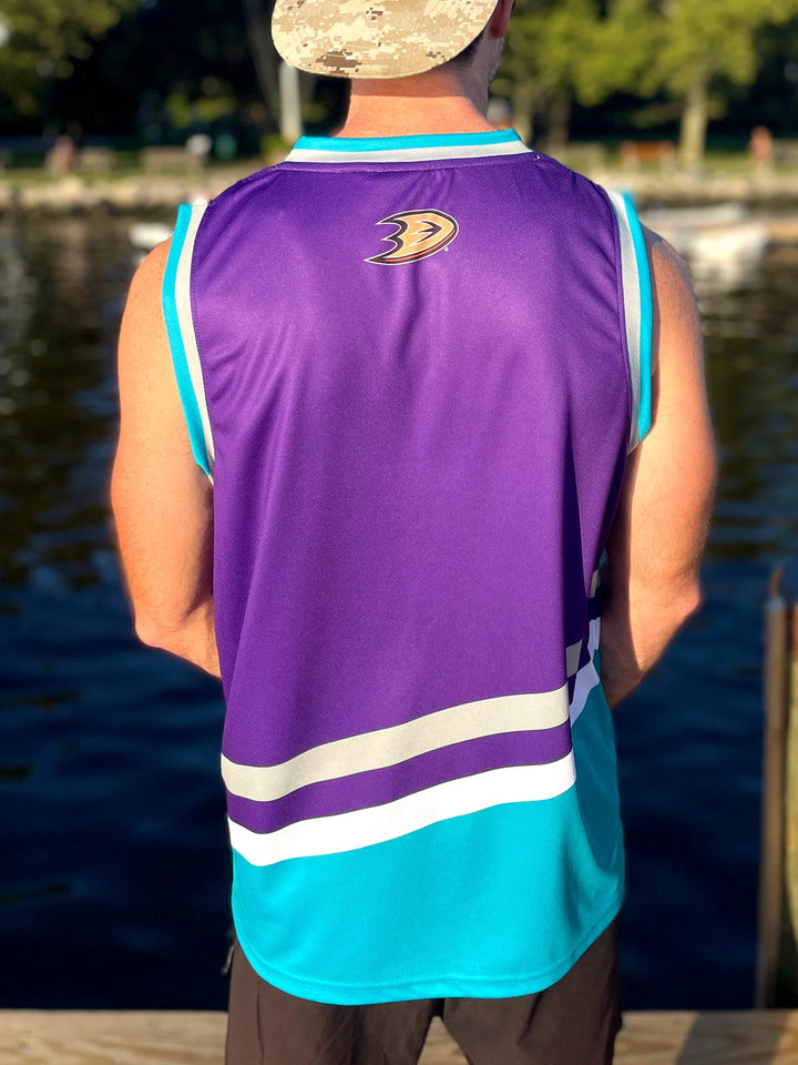 NHL Anaheim Ducks Lilla Retro Hockey Singlet for menn