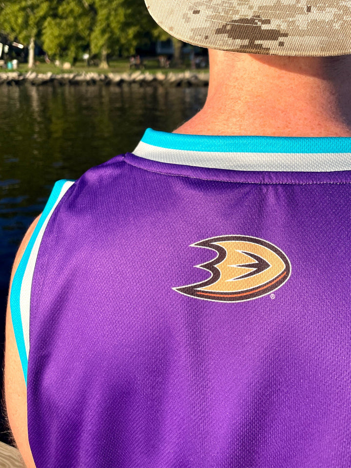 NHL Anaheim Ducks Lilla Retro Hockey Singlet for menn