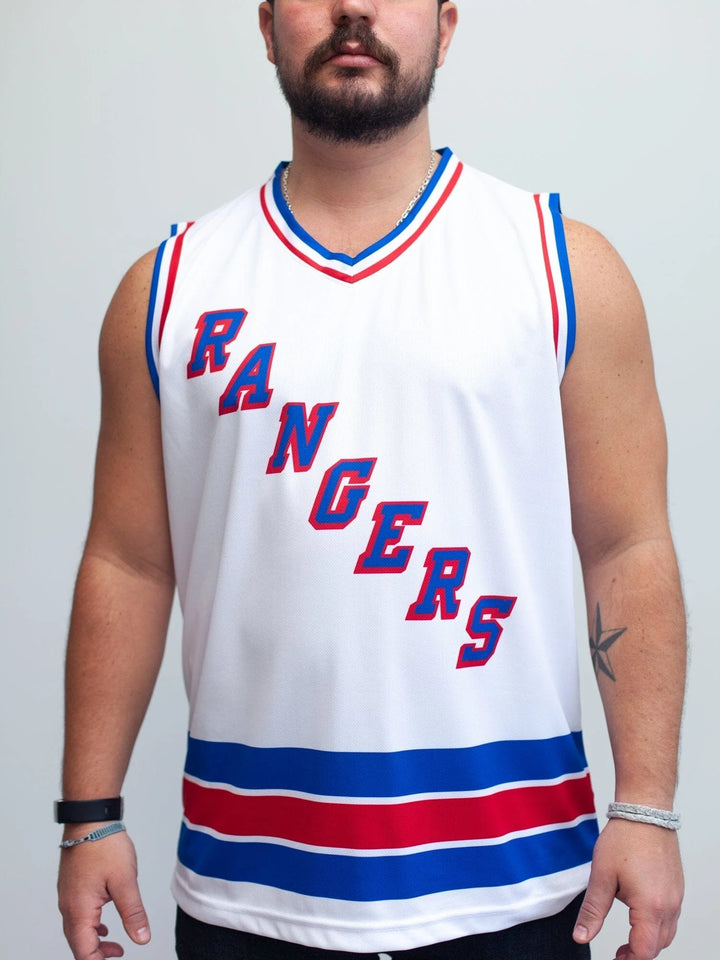 NHL New York Rangers Hvit Hockey Singlet for menn