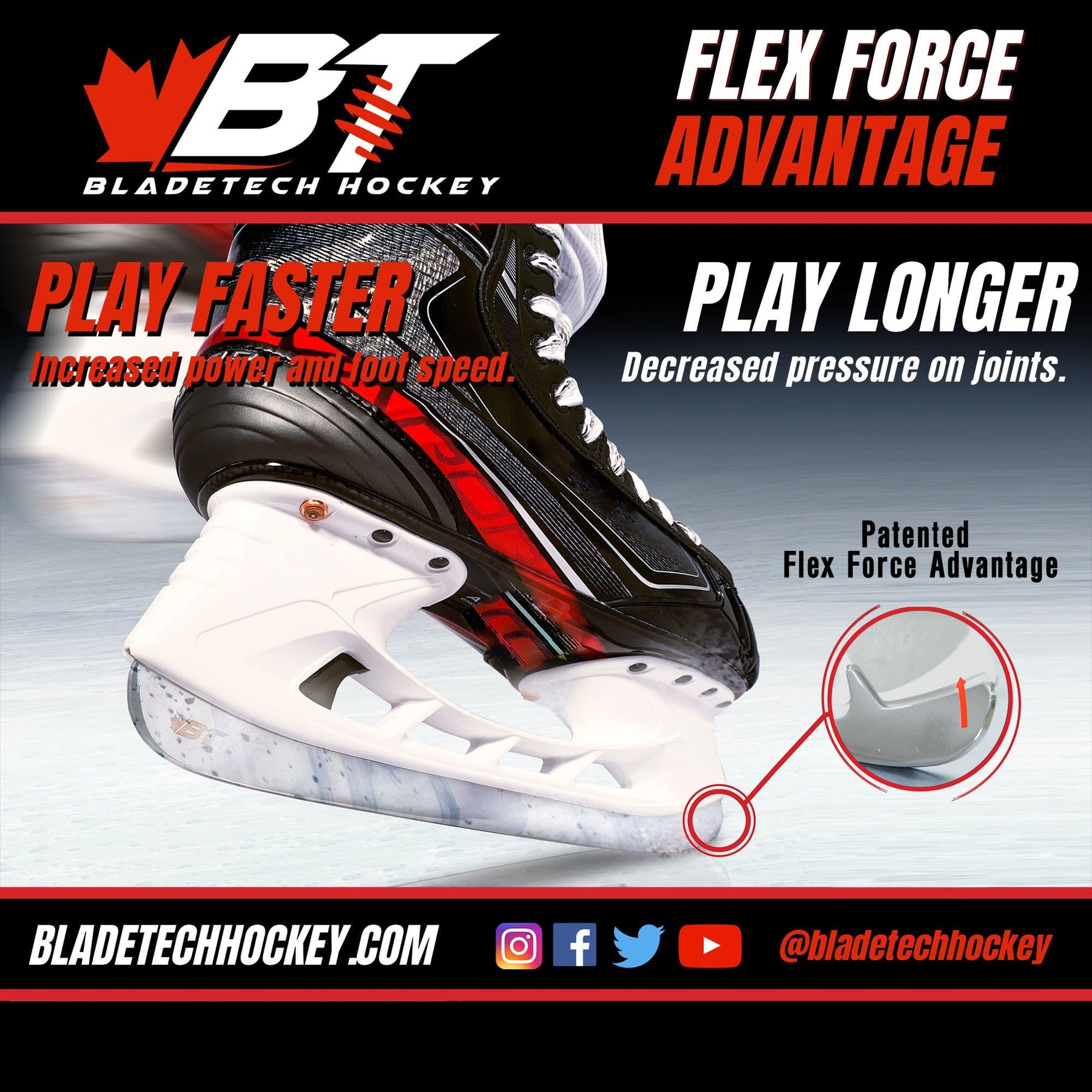Bladetech Black Diamond DLC Bauer Edge Skating Steel – Nordic Hockey
