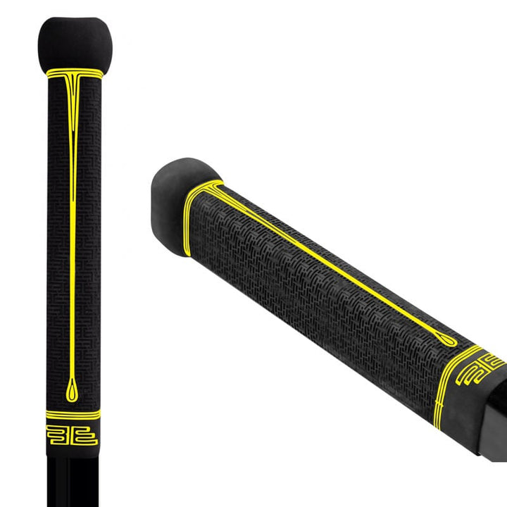 Buttendz FLUX Z Grip for hockeykølle svart med gule detaljer